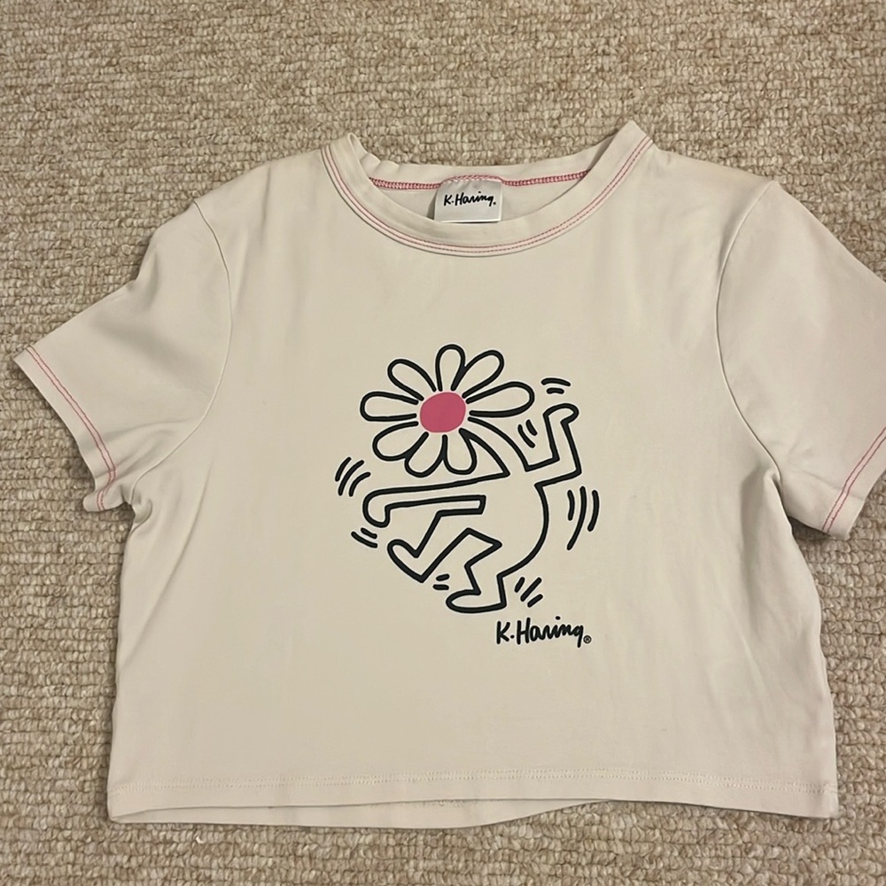 Keith Harring Cropped Baby Tee